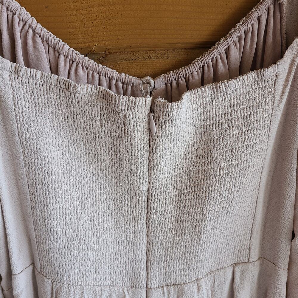 Aritzia Dress Milkmaid Mini Delilah Long Sleeve NWT XL Pink Valentine Preppy - Picture 5 of 8